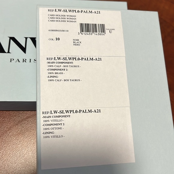 Lanvin Cardholder - Black w/Gold lettering and Hardware - Picture 7 of 8